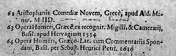 F3
Aristophanes 1498
cum manu Erasmi
