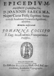 titelblad Cocceius' Epicedium
