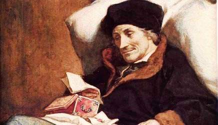 Erasmus' laatste dagen, door H.A. van Trigt, 1879, detail