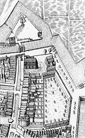 Leeuwarden detail plattegrond Sems 1603