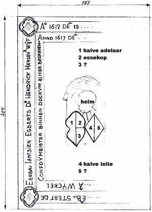 tekening zerk van Wyckel