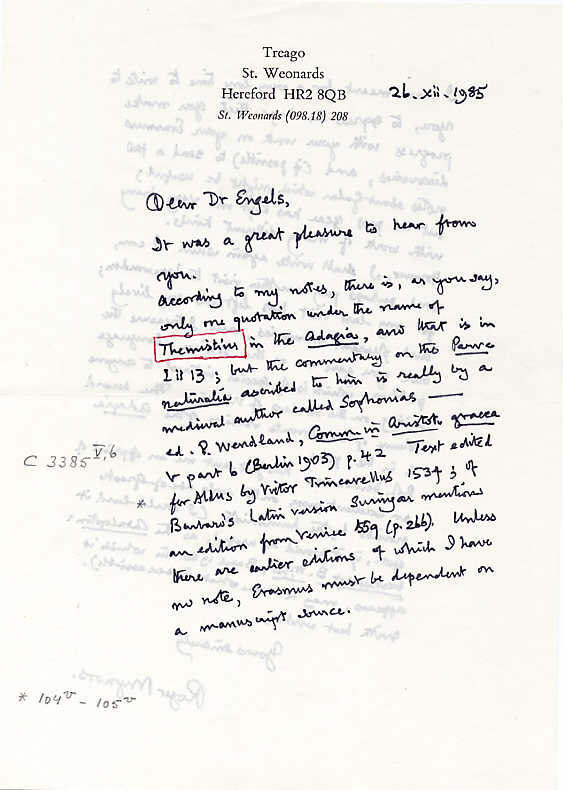 brief 26.12.1985, voorzijde