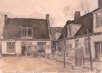 I. Wiersma: hofje Oostergrachtswal, O-W?