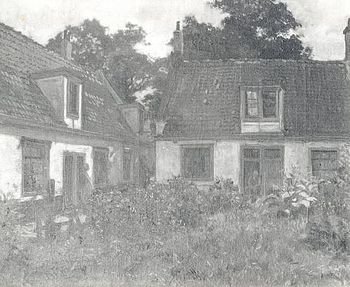 J. Elzinga: hofje Oostergrachtswal, W-O?