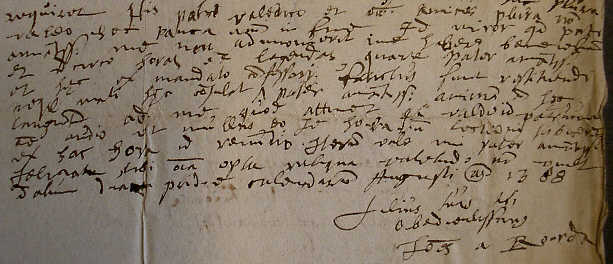 het laatste gedeelte van de brief