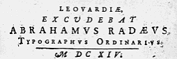 Leovardiae, Abr. Radaeus, 1614