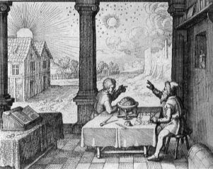 astronoom en astroloog in Robert Fludd, Utriusque cosmi historia (1617-1624)