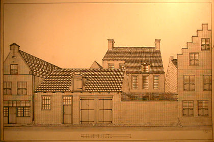 achterhuis aan de Ossekop in 1780